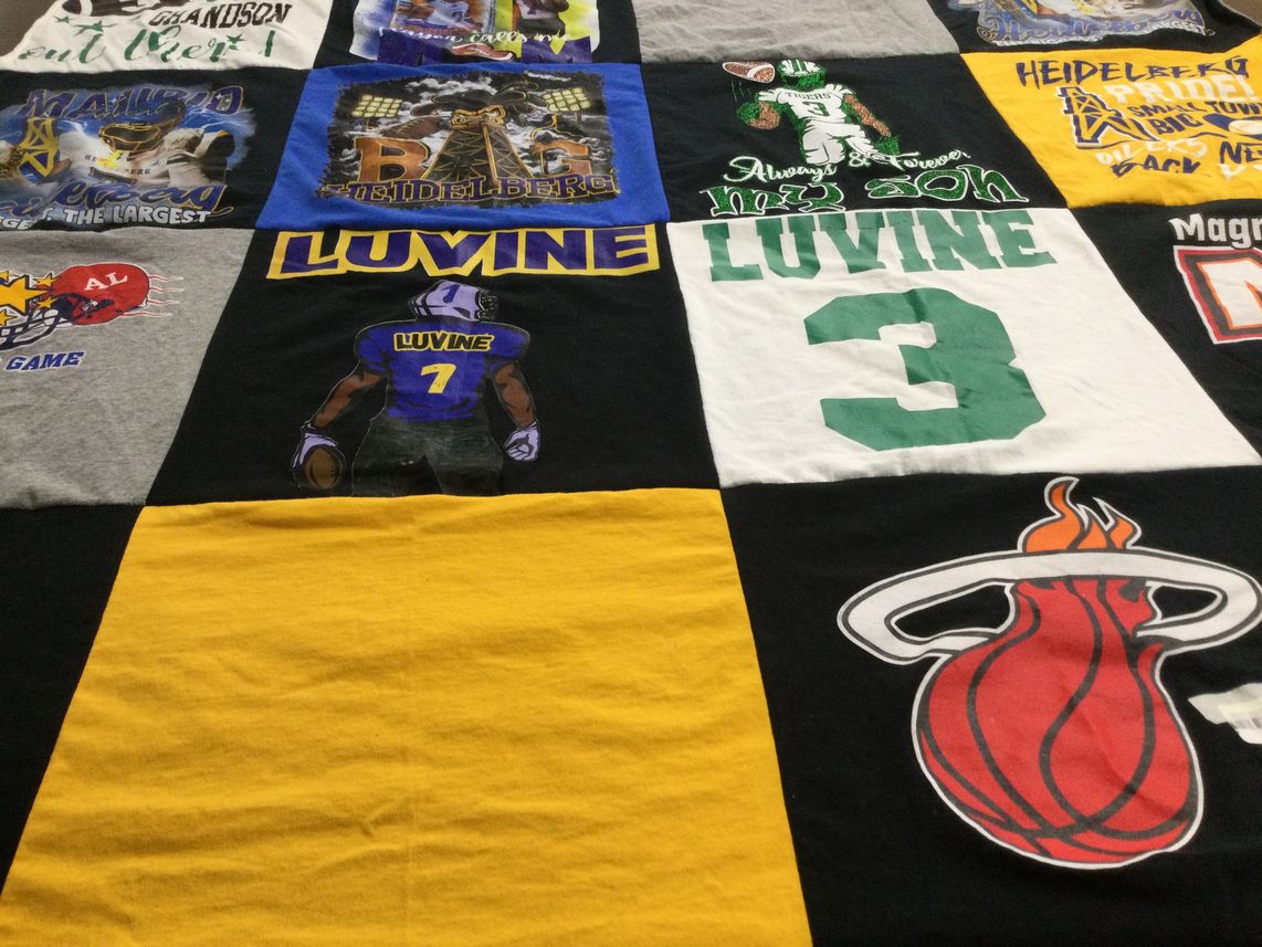 T-shirt quilt featuring miami heat by Cynthia from MS