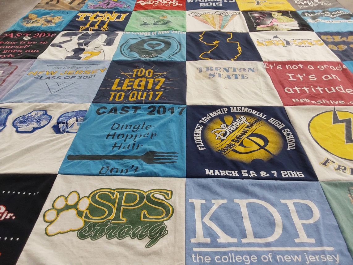 T-shirt quilt featuring sps strong by Leslie from NJ