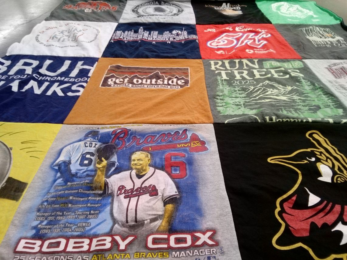 T-shirt quilt featuring atlanta braves by Cassandra from GA