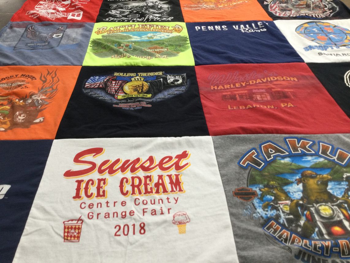 T-shirt quilt from penns valley high school by Sandra from NC