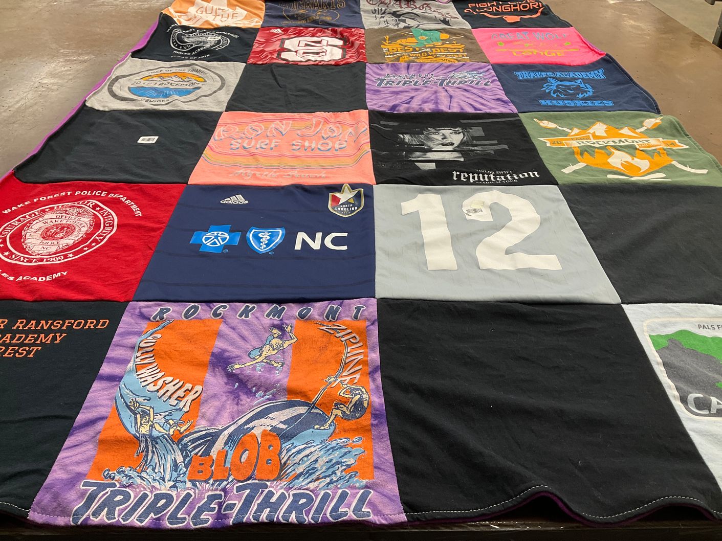 T-shirt quilt featuring nc, north carolina courage by Betsey from NC