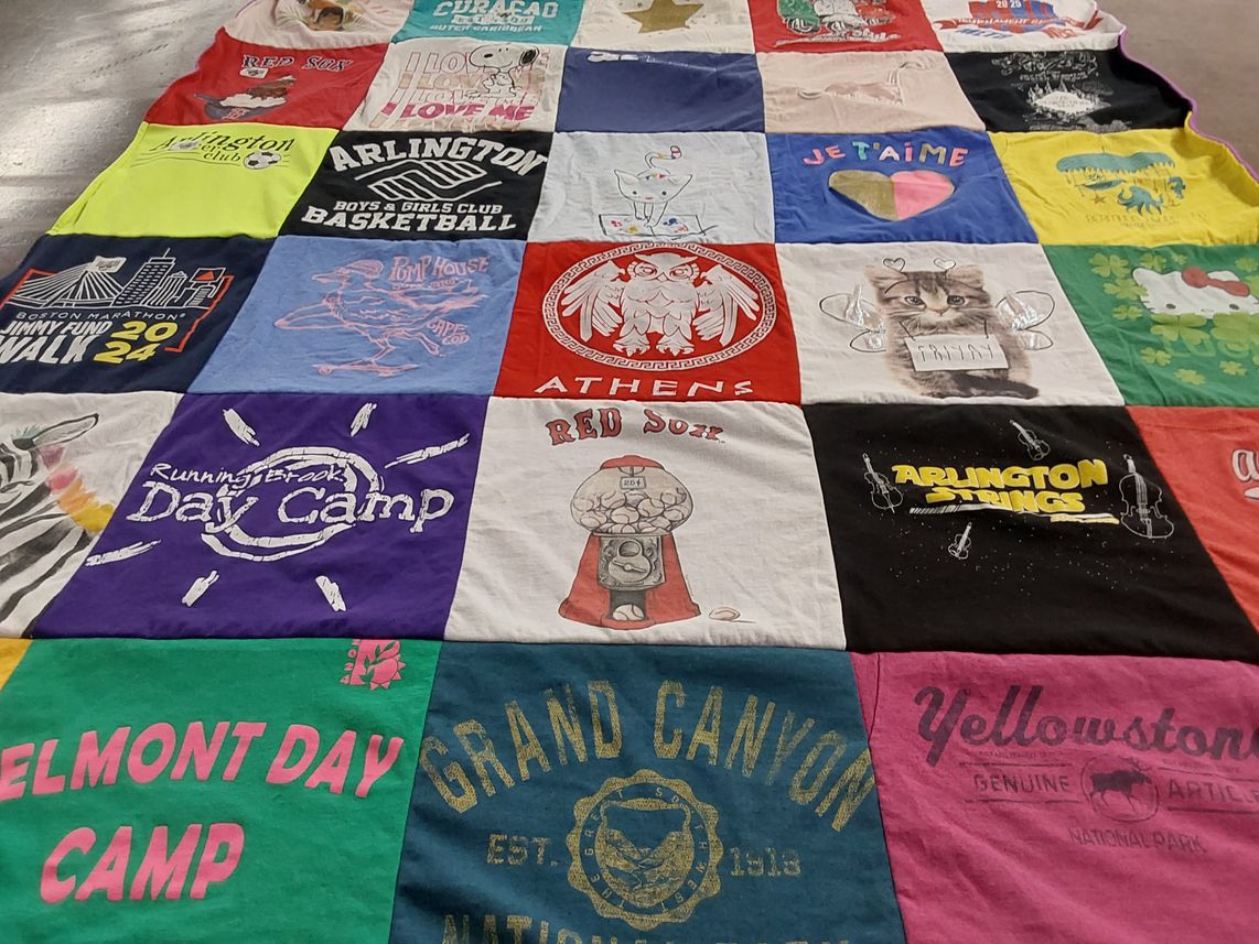 T-shirt quilt featuring red sox by Erik from MA