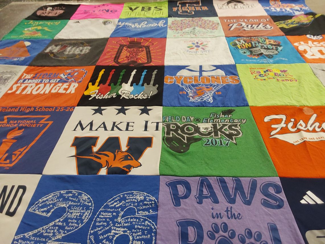 T-shirt quilt featuring cyclones basketball team by Karen from TX
