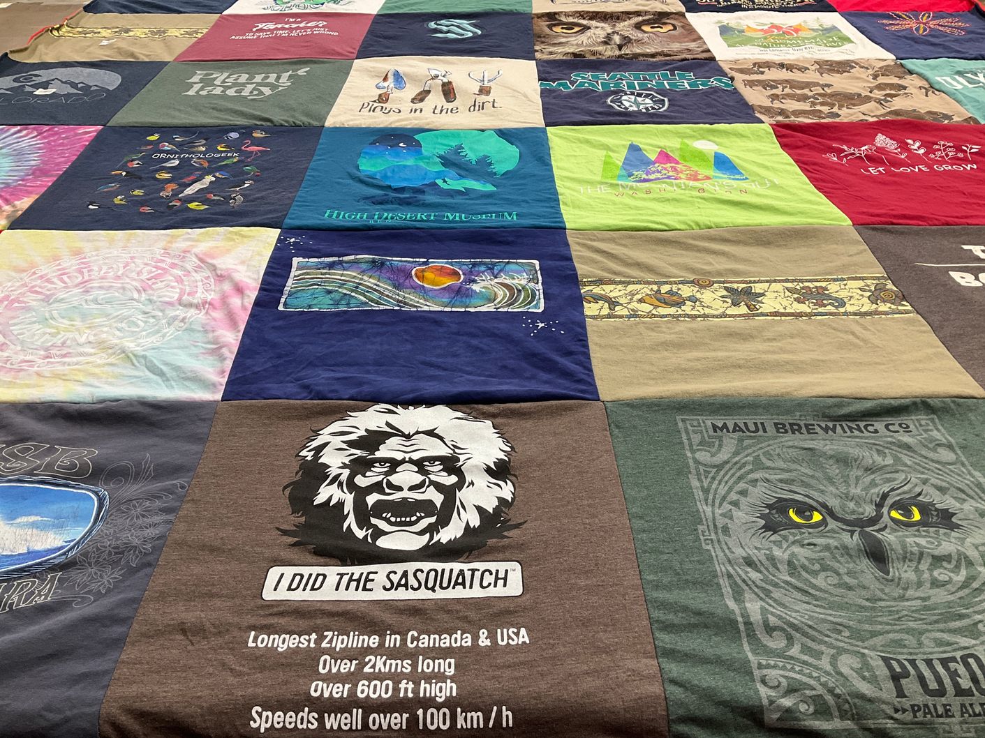 T-shirt quilt featuring seattle mariners by Marcia from WA