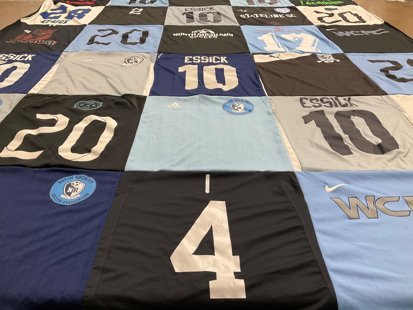 T-shirt quilt with soccer themes by Ashley from NY