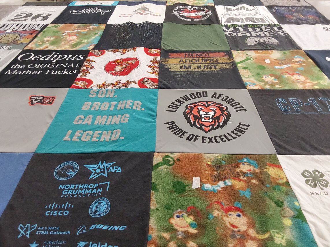 T-shirt quilt featuring afjrotc by Barbara from MT