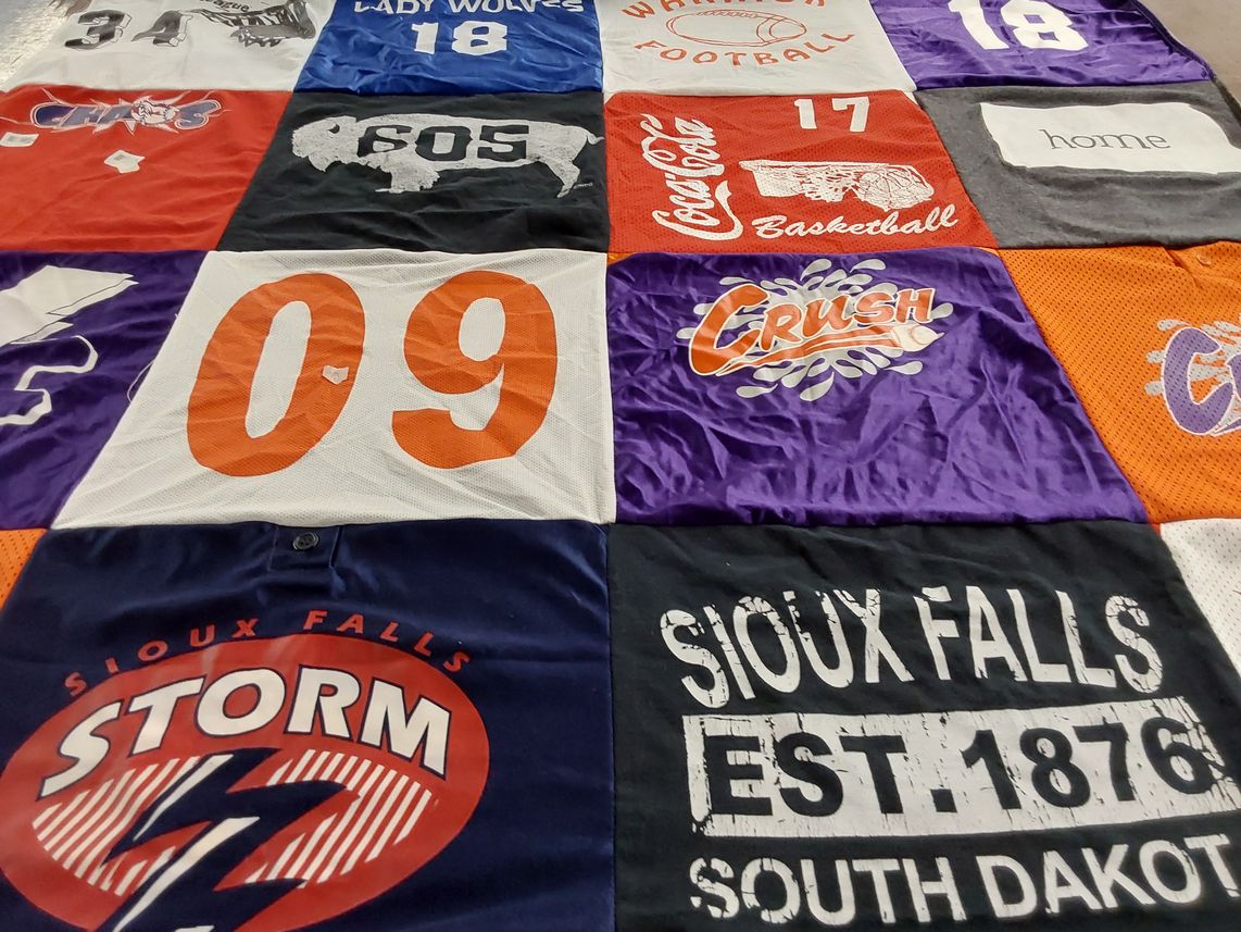 T-shirt quilt featuring sioux falls storm by Lanae from AZ