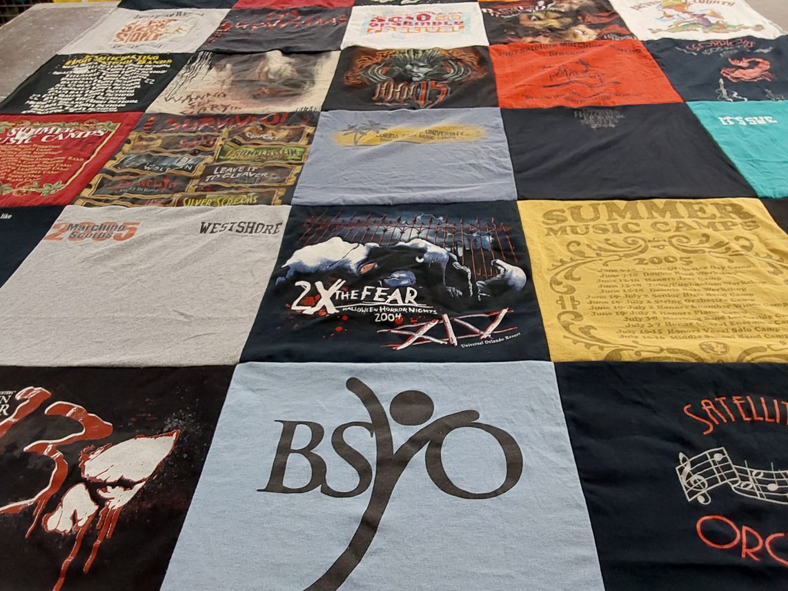 T-shirt quilt from westshore university by Barbara from FL