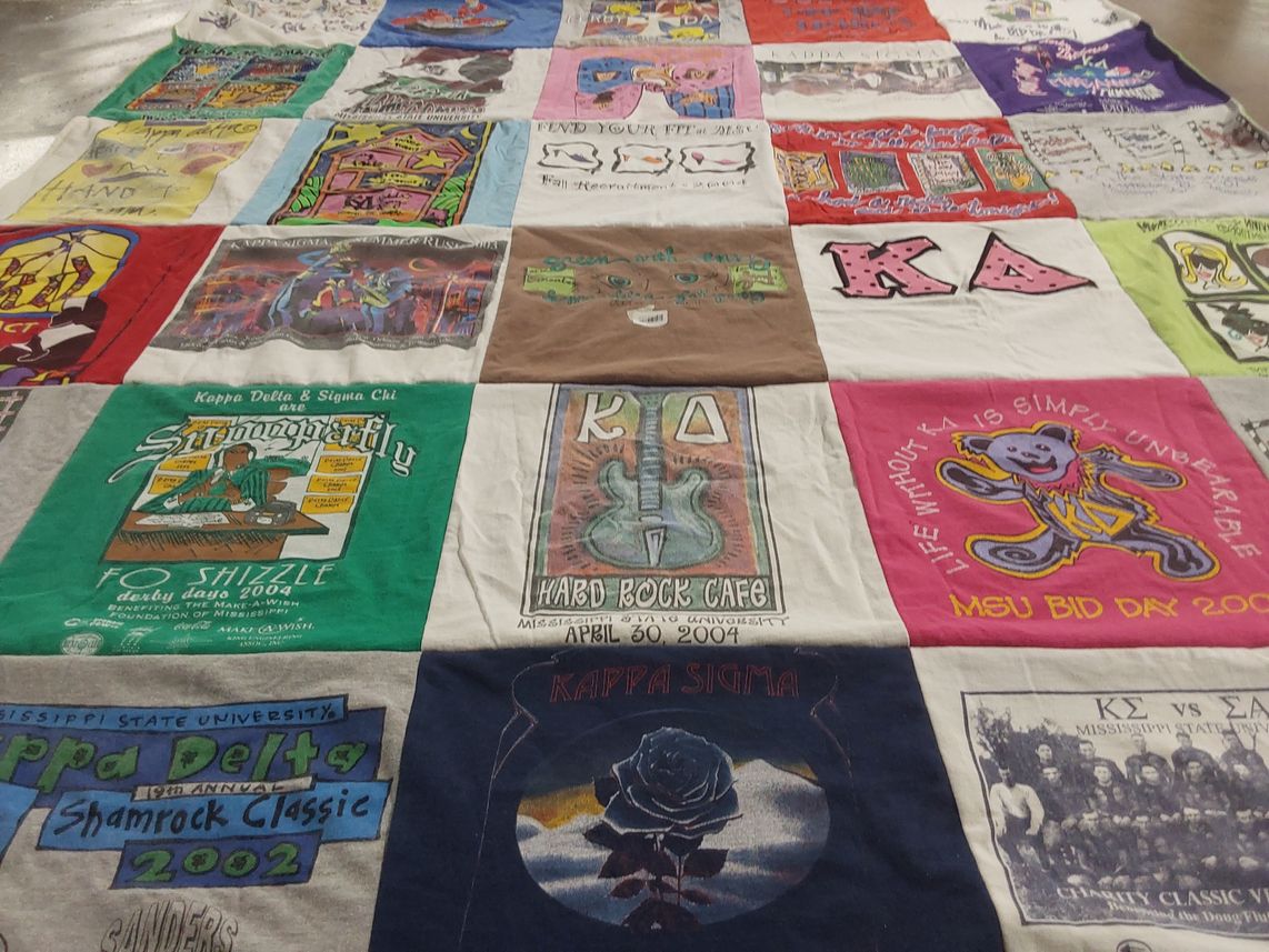 T-shirt quilt from mississippi state university by Lauren from MS