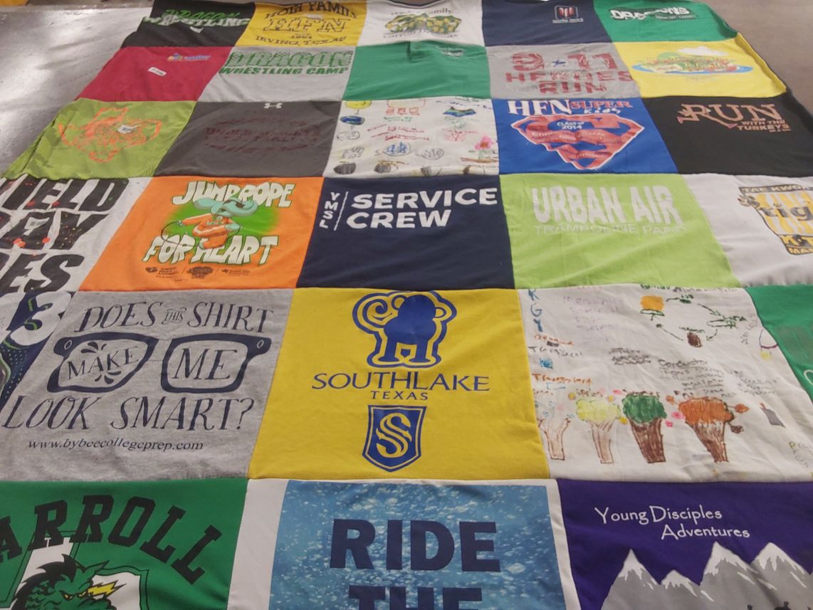 T-shirt quilt from southlake texas, carroll high school by sabina from TX