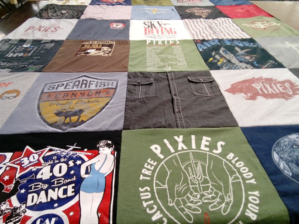 T-shirt quilt with music, dance themes by Madison from AZ
