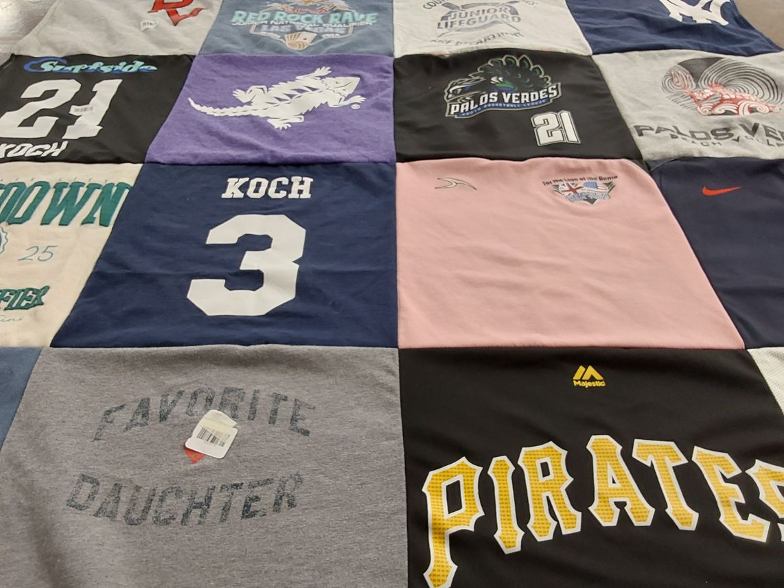 T-shirt quilt featuring pirates by Holly from CA