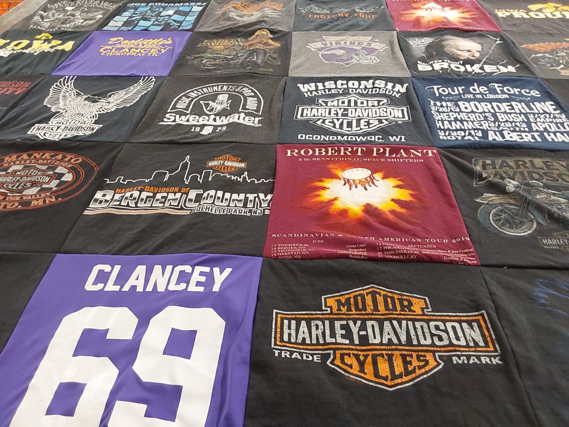 T-shirt quilt featuring minnesota vikings by Michael from MN