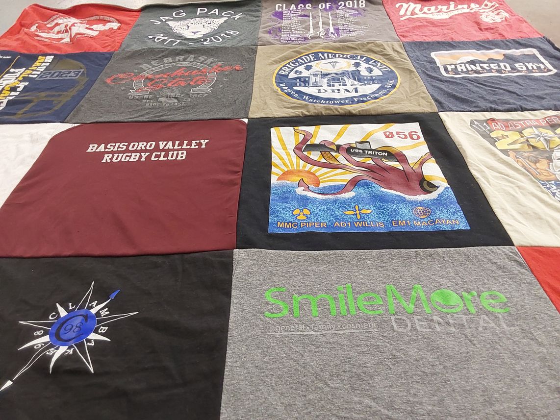 T-shirt quilt from basis oro valley high school by Brenda from AZ