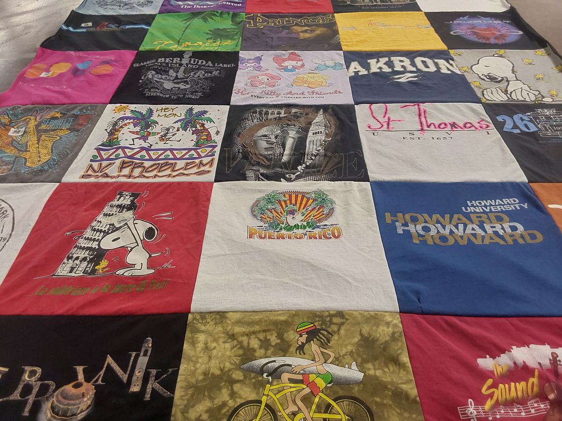 T-shirt quilt from howard university, university of akron by Melissa from NV