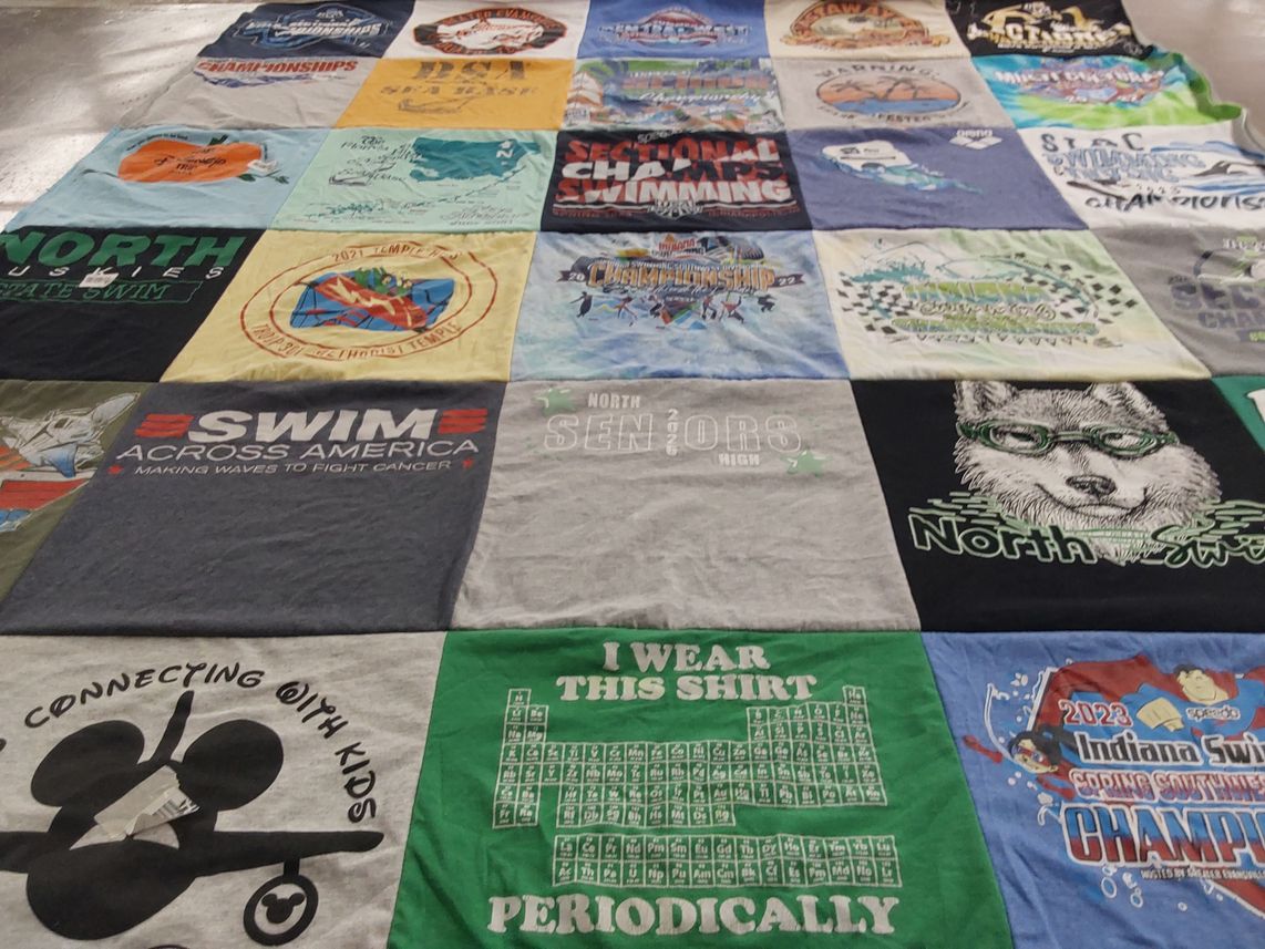 T-shirt quilt from north high school by Alison from IN