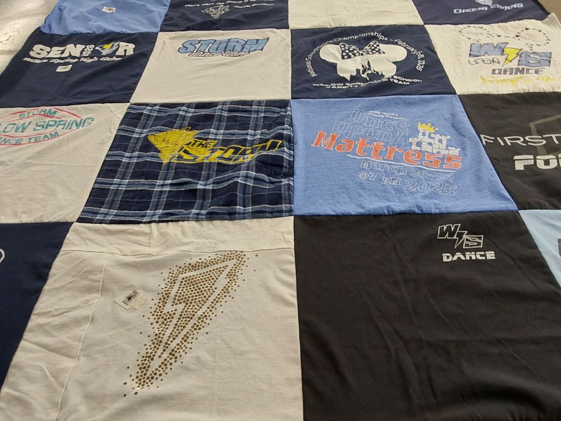 T-shirt quilt from washington high school by Monica from NC