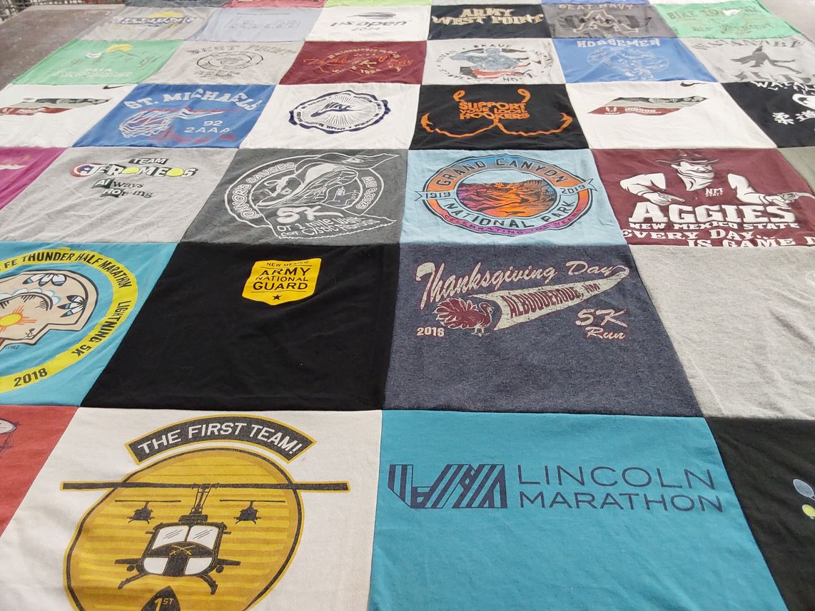 T-shirt quilt from new mexico state university by Miki from NM
