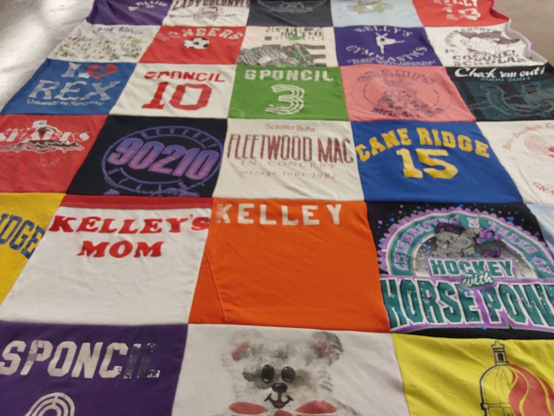 T-shirt quilt from cane ridge high school by Cecilia from KY