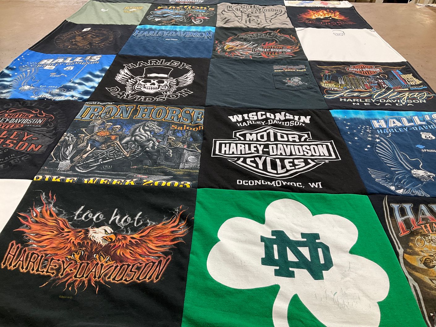 T-shirt quilt from university of notre dame by Jason from NC