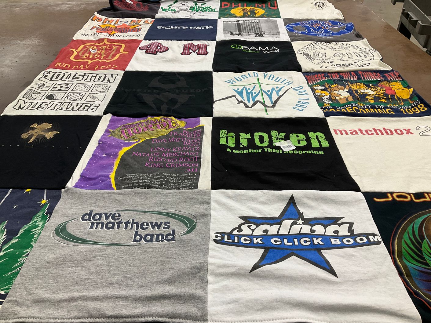 T-shirt quilt from university of memphis by Carrie from NC