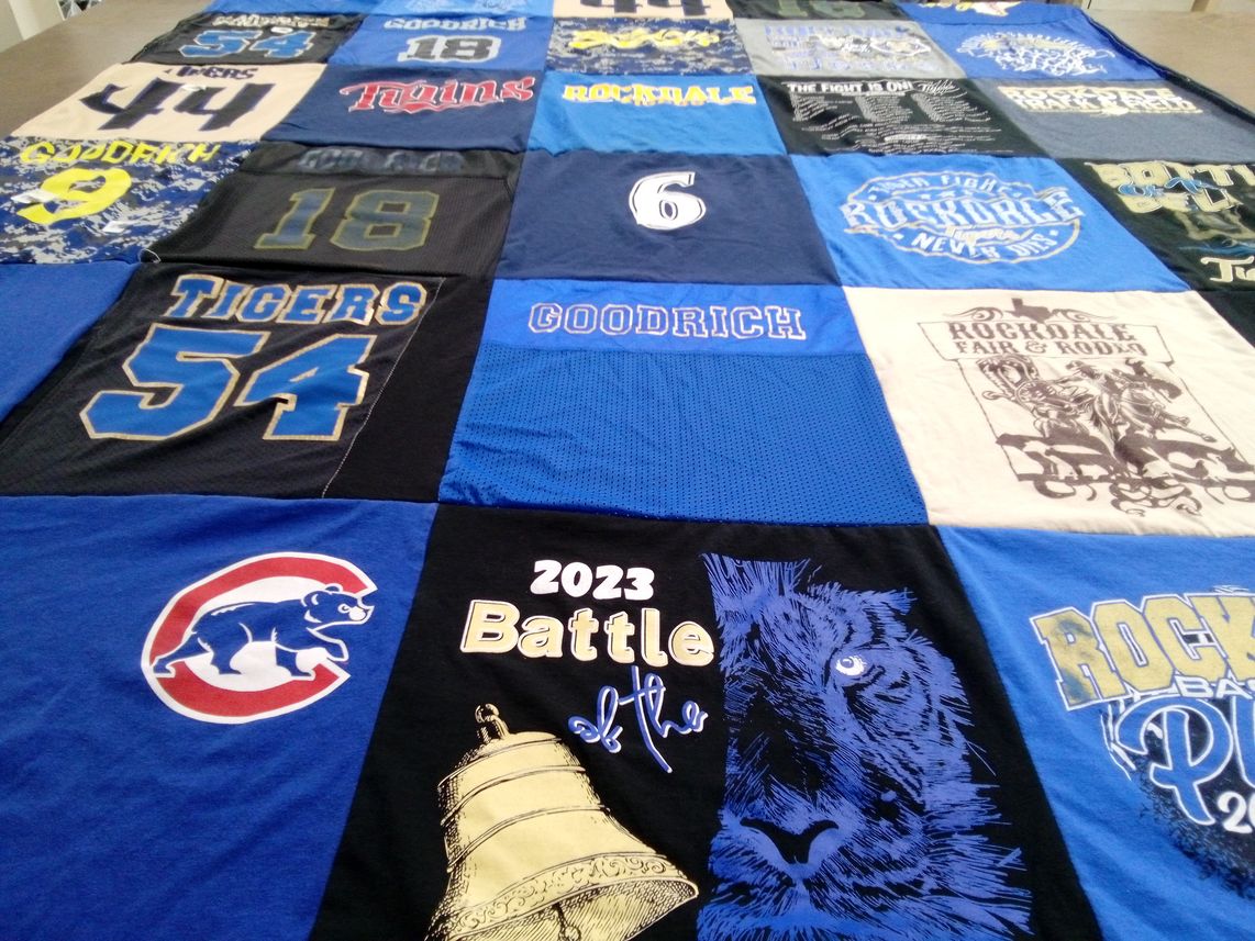 T-shirt quilt from goodrich high school, rockdale high school by Sammy from AR
