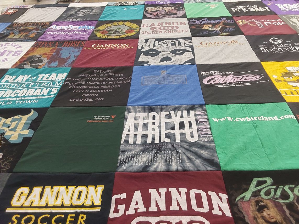 T-shirt quilt featuring gannon university soccer by Laurel from IL