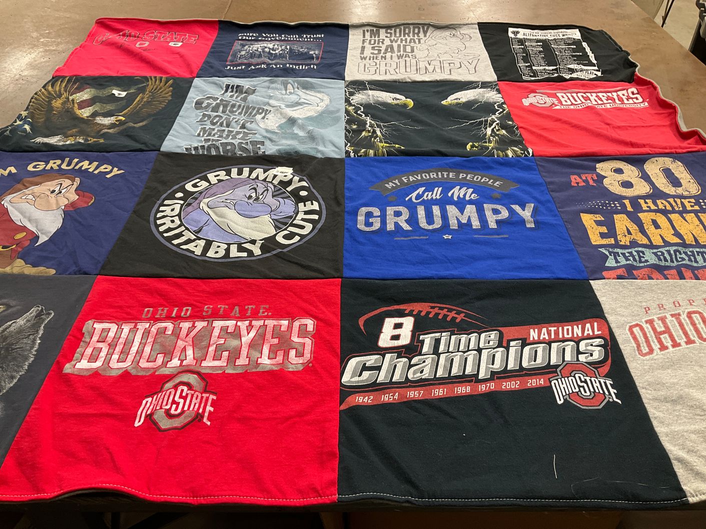 T-shirt quilt from ohio state university by Melissa from NC