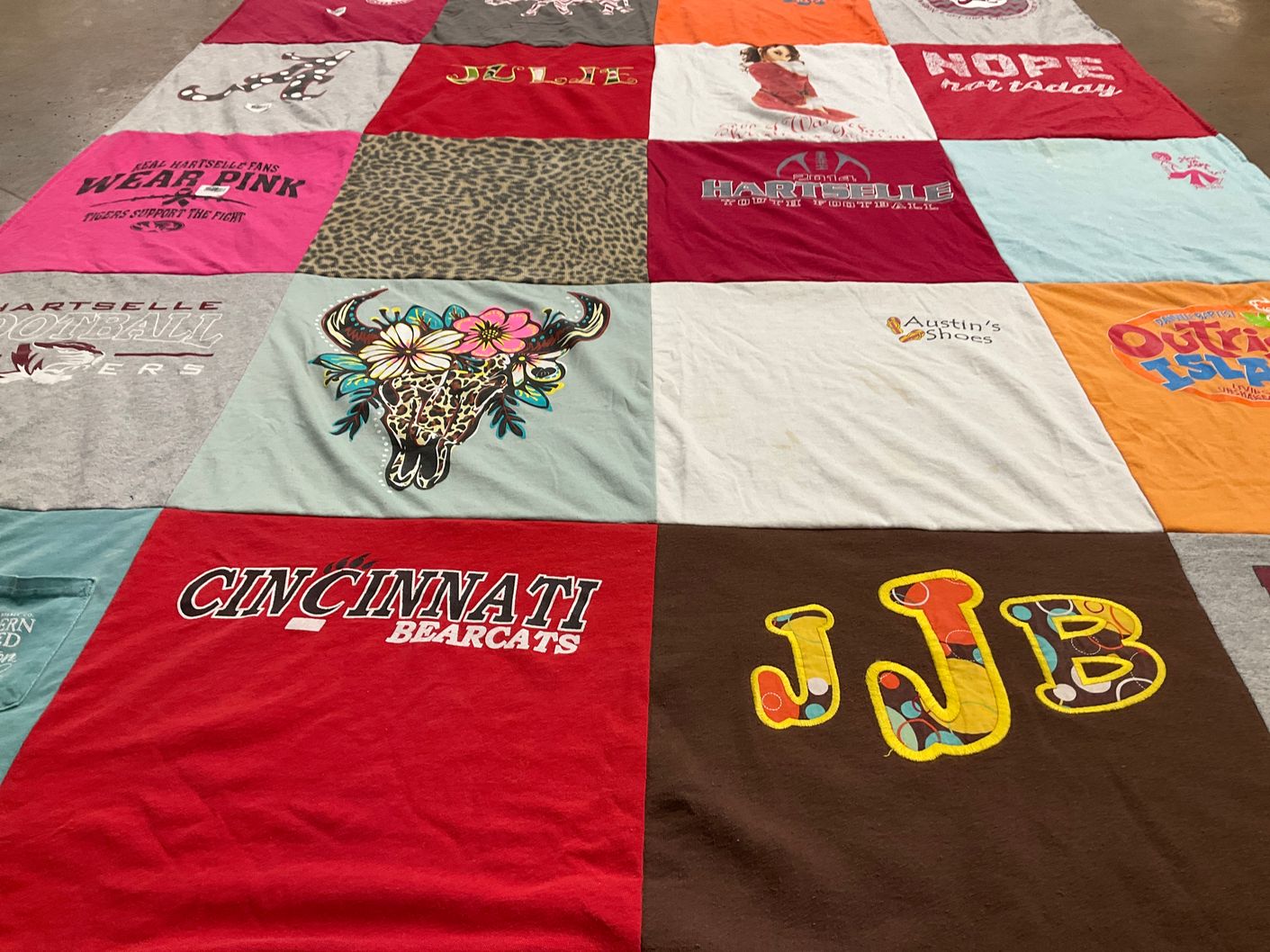 T-shirt quilt featuring cincinnati bearcats by Michelle from AL