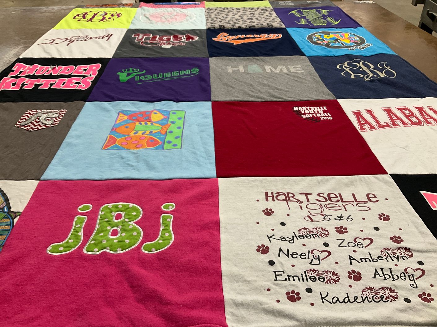 T-shirt quilt from hartselle high school by Michelle from AL