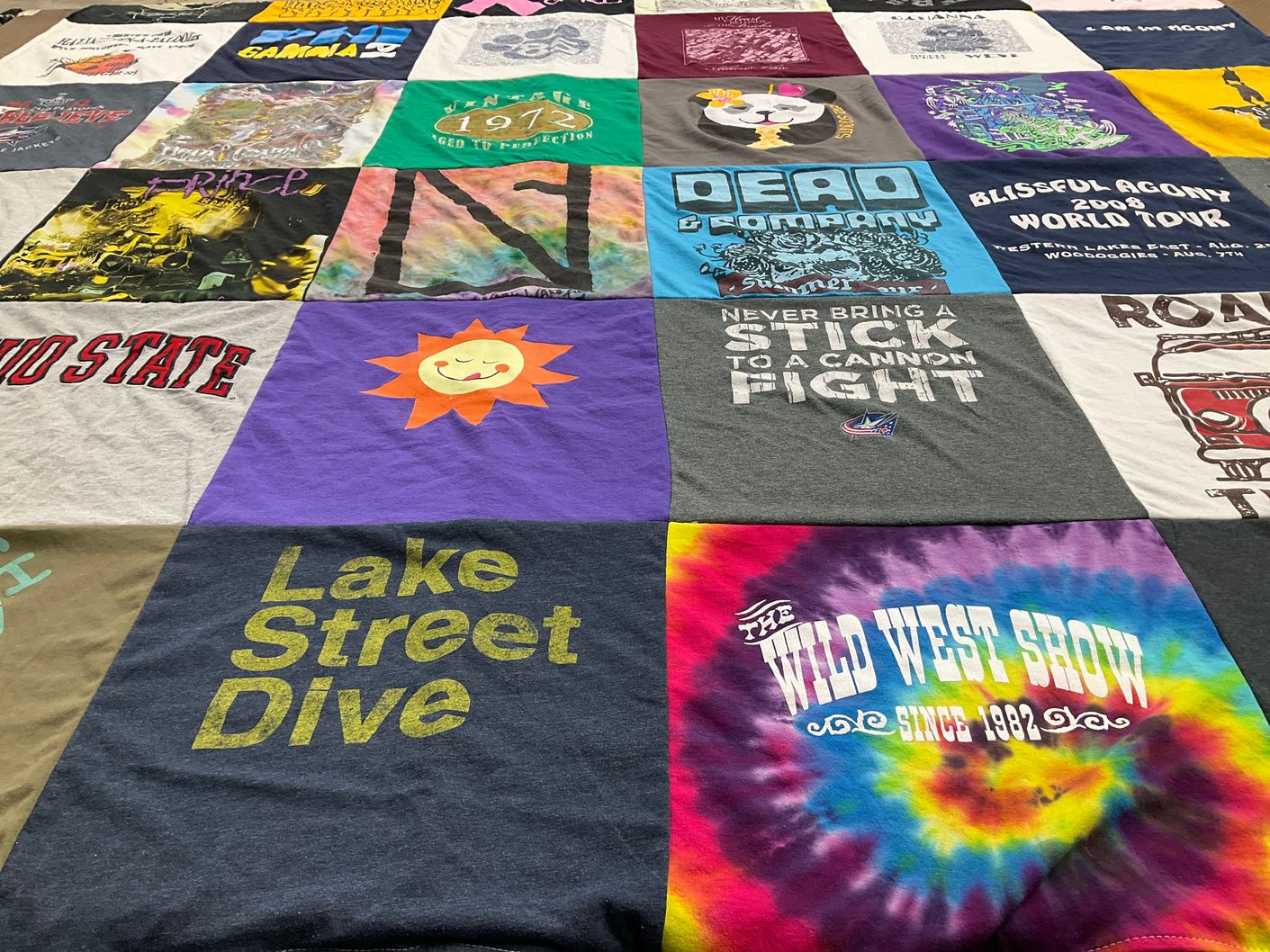 T-shirt quilt featuring columbus blue jackets by Laura from OH