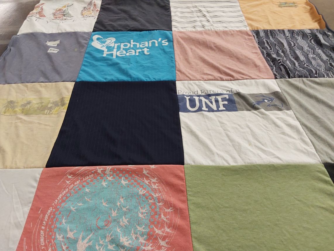 T-shirt quilt from university of north florida by Stephanie from FL