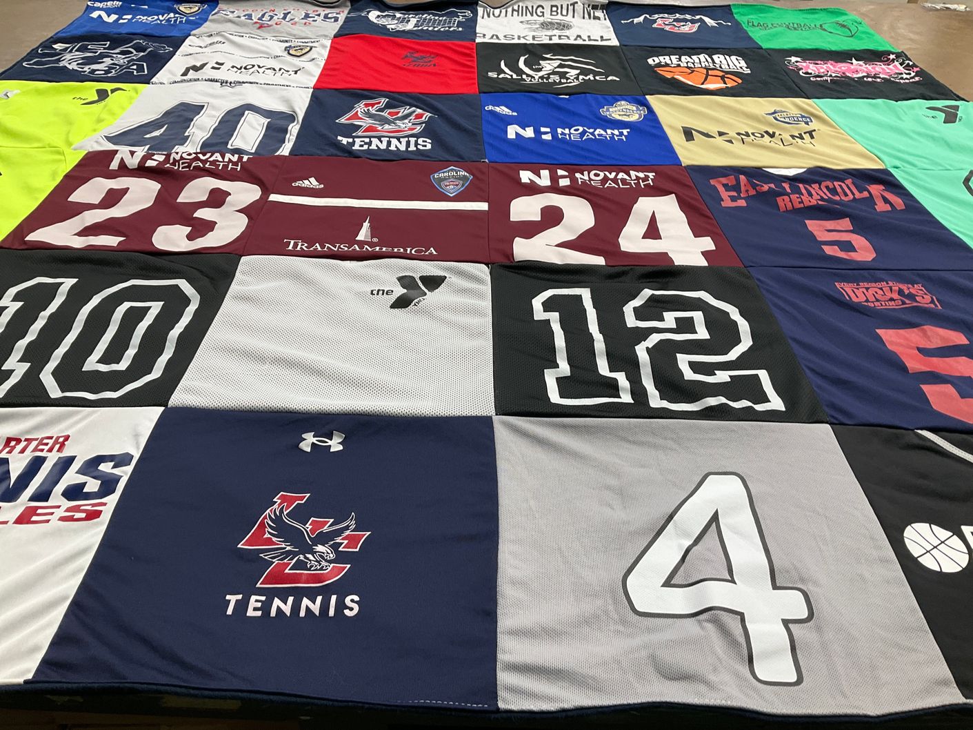 T-shirt quilt featuring university of charlotte tennis by Nikki from NC