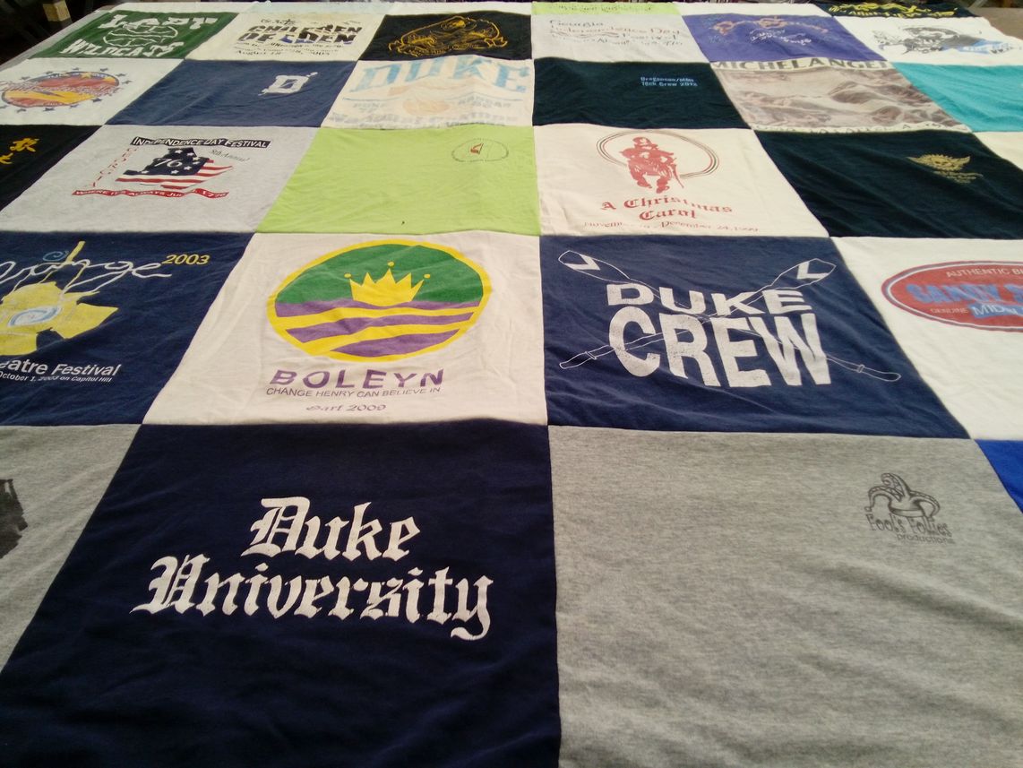 T-shirt quilt featuring duke crew by Nysie from GA