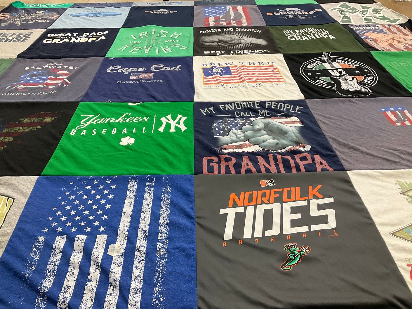 T-shirt quilt featuring norfolk tides baseball by Margaret from NY