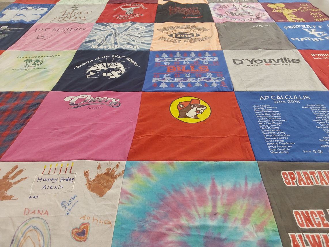 T-shirt quilt featuring spartan, spartan university by Dinene from NY