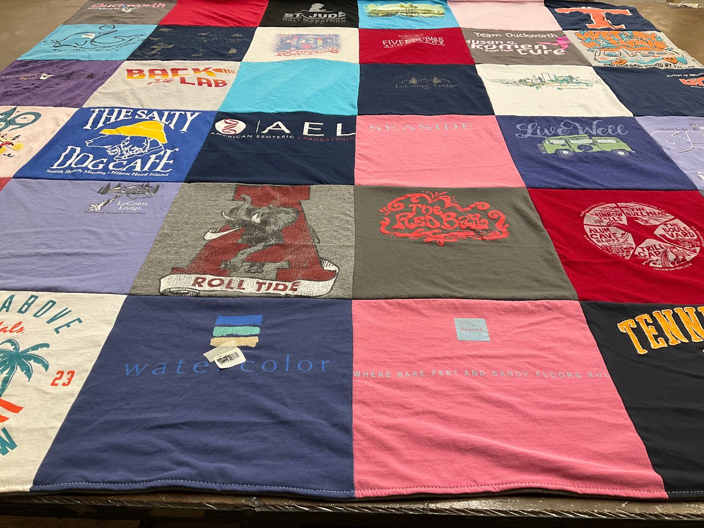 T-shirt quilt from university of alabama by Holly from TN