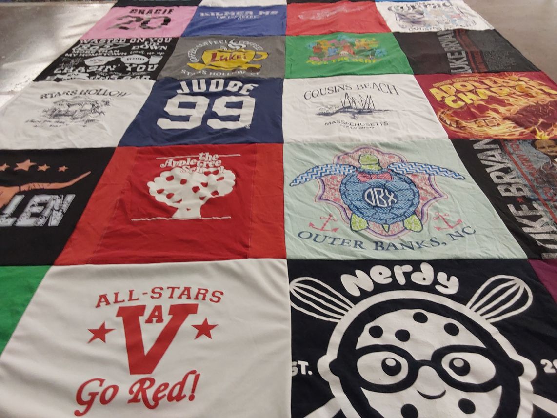 T-shirt quilt from v high school by Natalie from VA