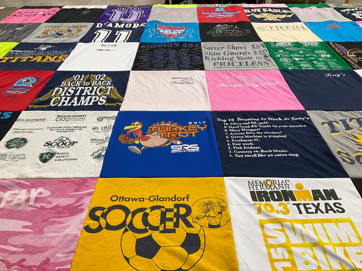T-shirt quilt featuring ottawa-glandorf titans by Katrina from GA