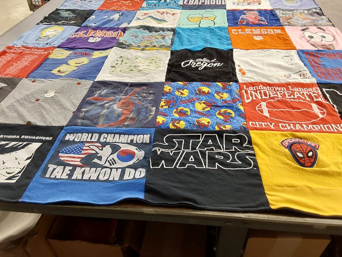 T-shirt quilt featuring lancertown lancers by Carla from OR