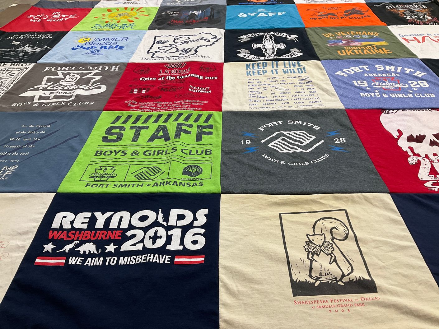 T-shirt quilt from university of arkansas at fort smith by John from AR