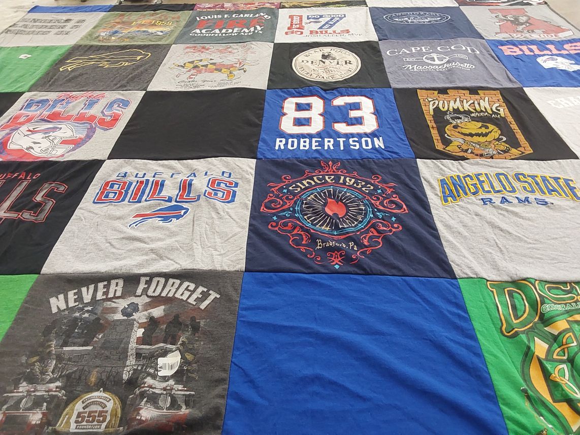 T-shirt quilt featuring buffalo bills by Mike from TX