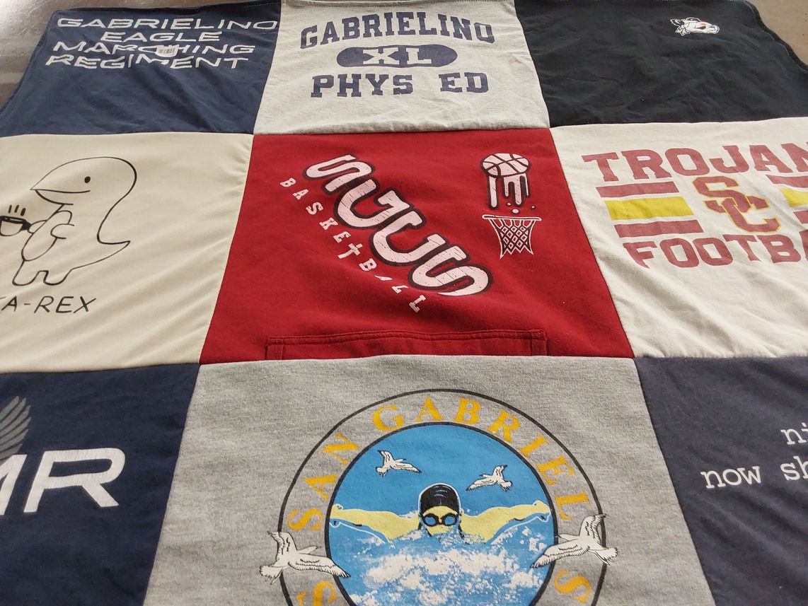T-shirt quilt featuring usc trojans football by Mike from CA