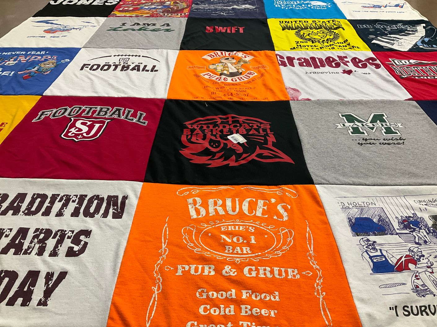 T-shirt quilt featuring wildcats basketball by SANDRA from PA