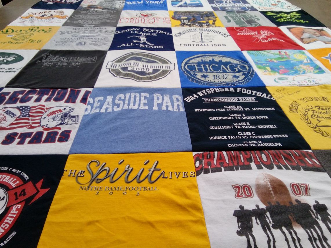 T-shirt quilt from notre dame university by Nancy from SC
