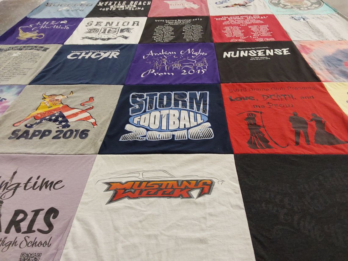 T-shirt quilt featuring storm football by erika from MS