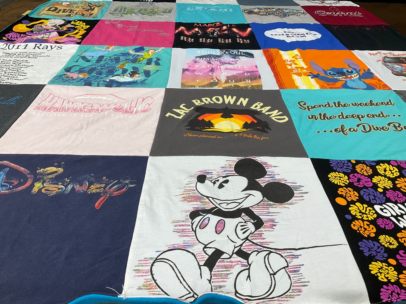 T-shirt quilt featuring university of iowa football by Sheila from WA