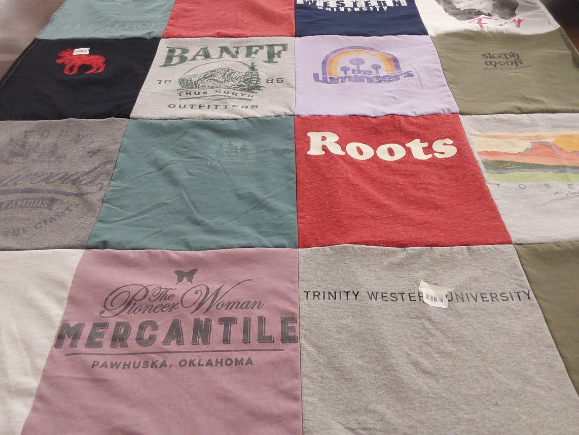 T-shirt quilt from trinity western university by Jennifer from KS