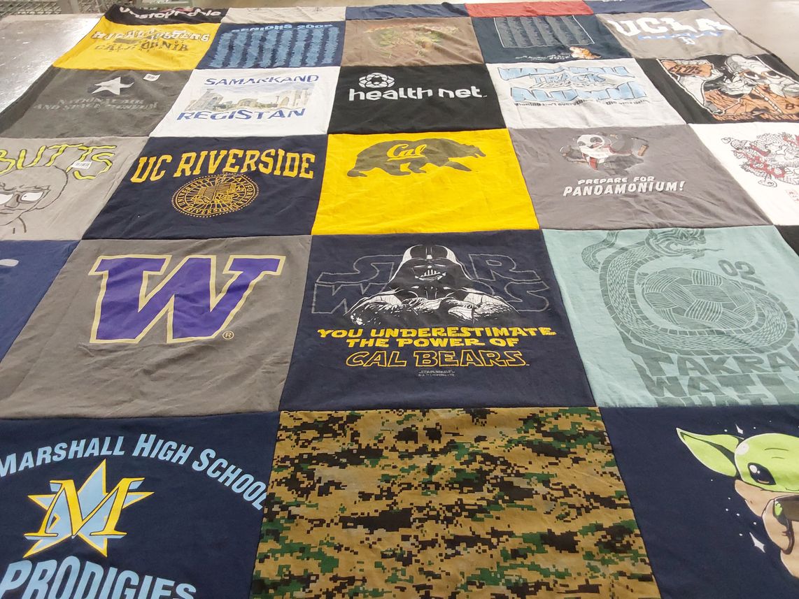 T-shirt quilt featuring cal bears by Carl-Michael from CA