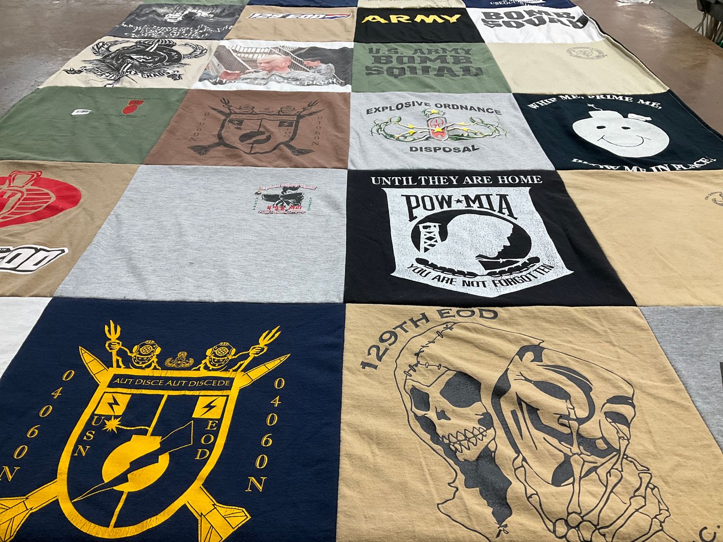 T-shirt quilt featuring 129th eod by Andrew from WA